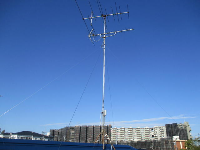 4M設置のVHF+UHFアナログアンテナ