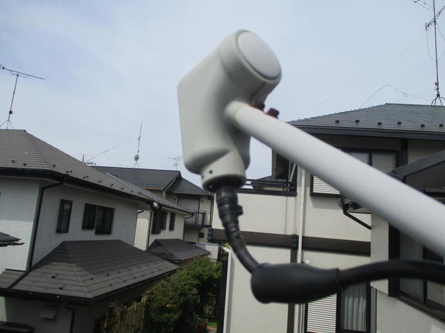 配線接続部分に防水テープ処理
