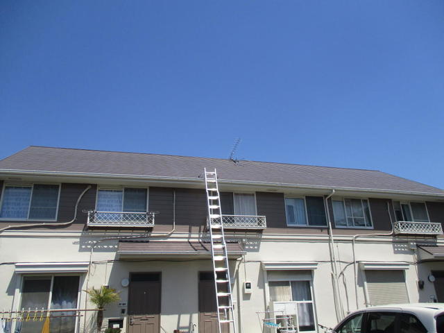 スッキリした屋根の上
