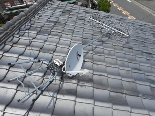 完全に倒れてしまったアンテナ