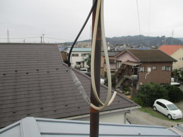 UHFアンテナ配線と屋内引き込み配線を直結接続