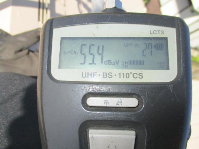 アンテナ方向調整をすると電波強度が上がる
