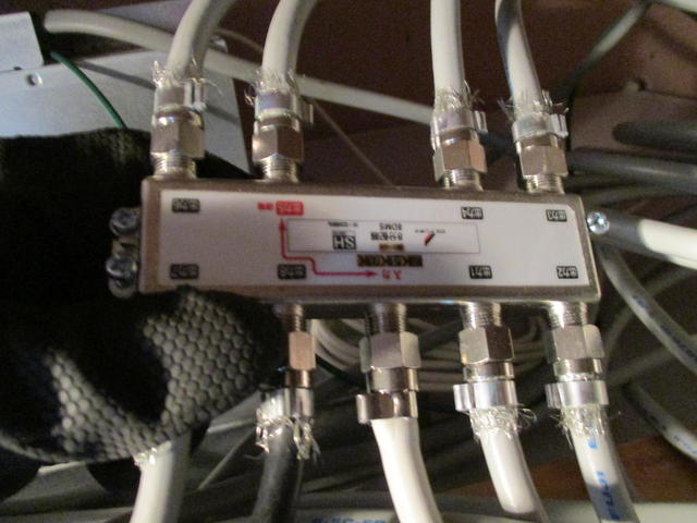 既存屋内分配器が4k8k対応である事を確認