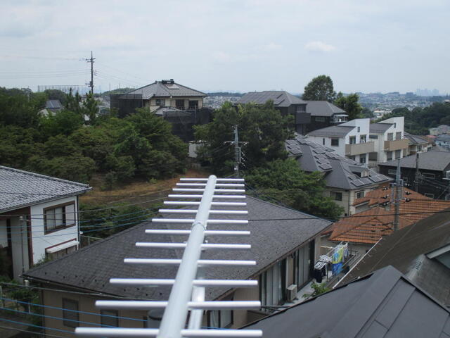 小高い丘の上のお客様宅は、東京スカイツリー方向の障害物は無い