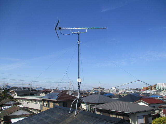 4mの高さだったアンテナを2mの高さでアンテナ建て替え工事