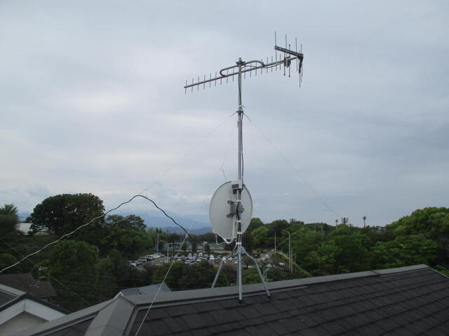 新築アンテナ工事の際に地デジ+BS混合工事をされた既存アンテナ