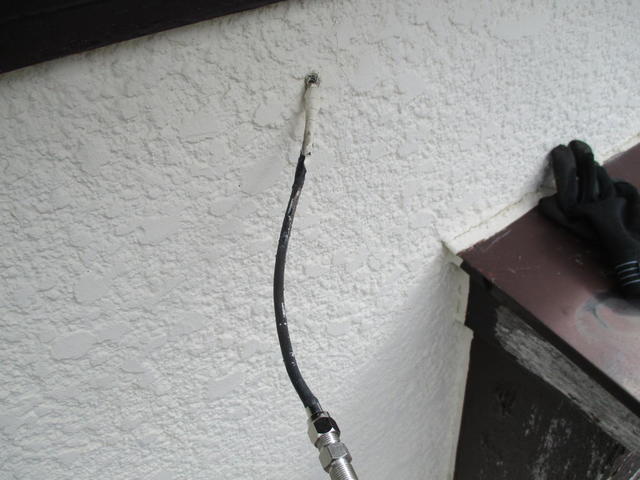 建物引き込み配線と配線接続